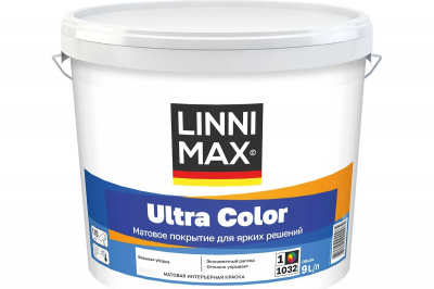 Краска водно-дисперсионная для внутренних работ LINNIMAX Ultra Color / ЛИННИМАКС Ультра Колор (База 1 (9 л)) Краска водно-дисперсионная для внутренних работ LINNIMAX Ultra Color / ЛИННИМАКС Ультра Колор (База 1 (9 л))