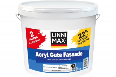Краска водно-дисперсионная для наружных работ LINNIMAX Acryl Gute Fassade / Акрил Гуте Фассаде (11 л) Краска водно-дисперсионная для наружных работ LINNIMAX Acryl Gute Fassade / Акрил Гуте Фассаде (11 л)