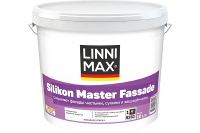 Краска силиконовая для наружных работ LINNIMAX Silikon Master Fassade/ЛИННИМАКС Силикон Мастер Фасад (10 л) Краска силиконовая для наружных работ LINNIMAX Silikon Master Fassade/ЛИННИМАКС Силикон Мастер Фасад (10 л)