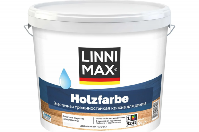 Краска водно-дисперсионная для наружных и внутренних работ LINNIMAX Holzfarbe / ЛИННИМАКС Хольцфарбе (База 1 (11 л))