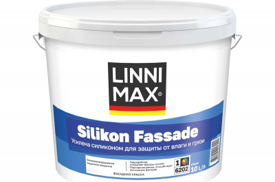 Краска силикон модифицированная для наружных работ LINNIMAX Silikon Fassade/ЛИННИМАКССиликон Фасад (10 л) Краска силикон модифицированная для наружных работ LINNIMAX Silikon Fassade/ЛИННИМАКССиликон Фасад (10 л)