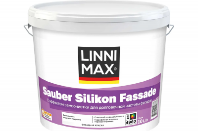 Краска водно-дисперсионная для наружных работ LINNIMAX Sauber Silikon Fassade/Заубер Силикон Фассаде (10 л) Краска водно-дисперсионная для наружных работ LINNIMAX Sauber Silikon Fassade/Заубер Силикон Фассаде (10 л)