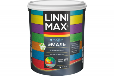 Эмаль акриловая универсальная LINNIMAX / ЛИННИМАКС Аква (Шелковисто-матовая, 2,35 л)