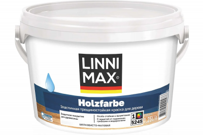 Краска водно-дисперсионная для наружных и внутренних работ LINNIMAX Holzfarbe / ЛИННИМАКС Хольцфарбе (База 1 (1,25 л)) Краска водно-дисперсионная для наружных и внутренних работ LINNIMAX Holzfarbe / ЛИННИМАКС Хольцфарбе (База 1 (1,25 л))