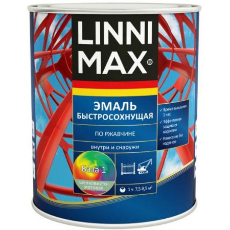 Грунт-эмаль алкидная быстросохнущая по ржавчине шелковисто-матовый LINNIMAX / ЛИННИМАКС (2,5 л)  - превью