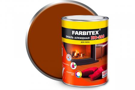Эмаль алкидная ПФ-266 FARBITEX (желто-коричневый, 0,8 кг (14 шт))  - превью